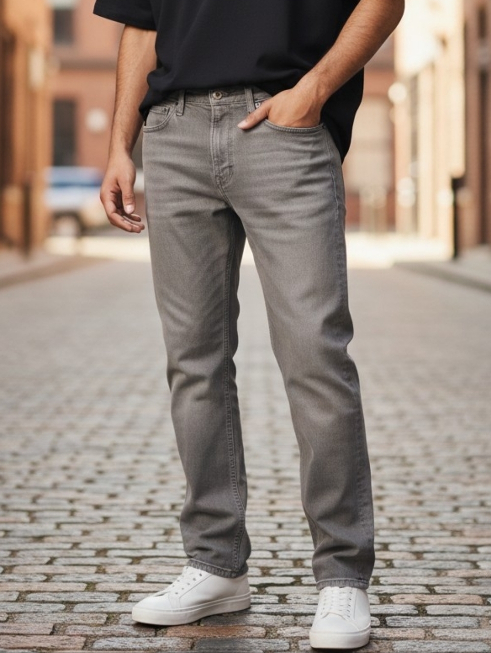 Levi's Gray Straight-Leg Jeans 36x32